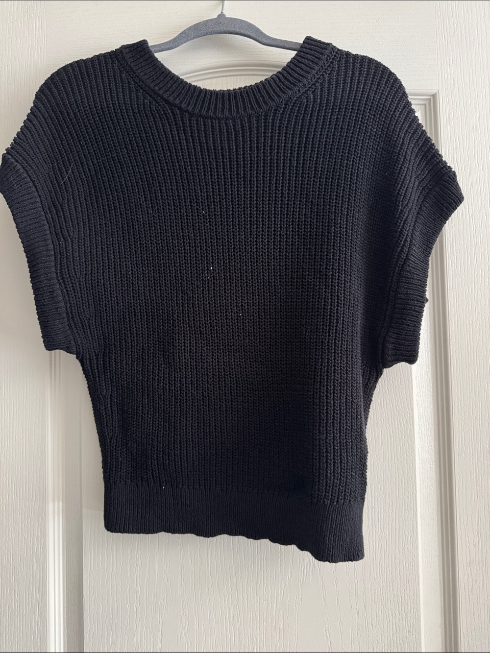 a new day Black Short-Sleeve Crew Knit Sweater
